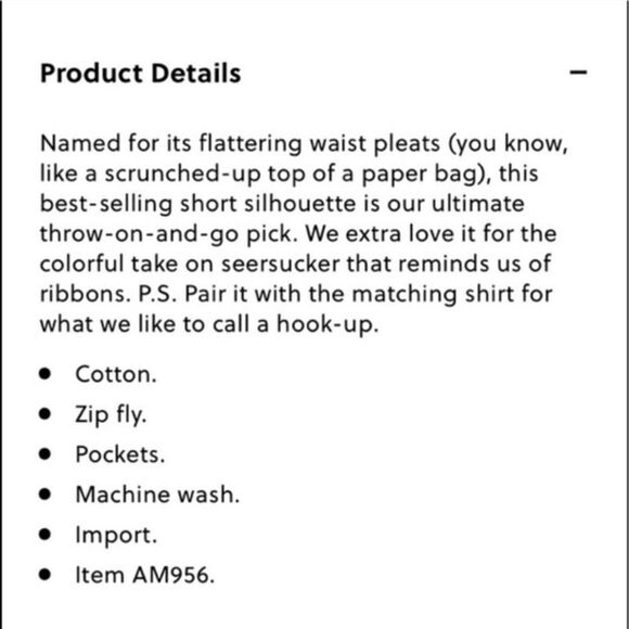 J. Crew Paper Bag Seersucker Stripe Ribbon Shorts Size 10 - Picture 14 of 14